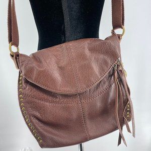 The Sak Brown Silvelake Leather Studded Crossbody Bag